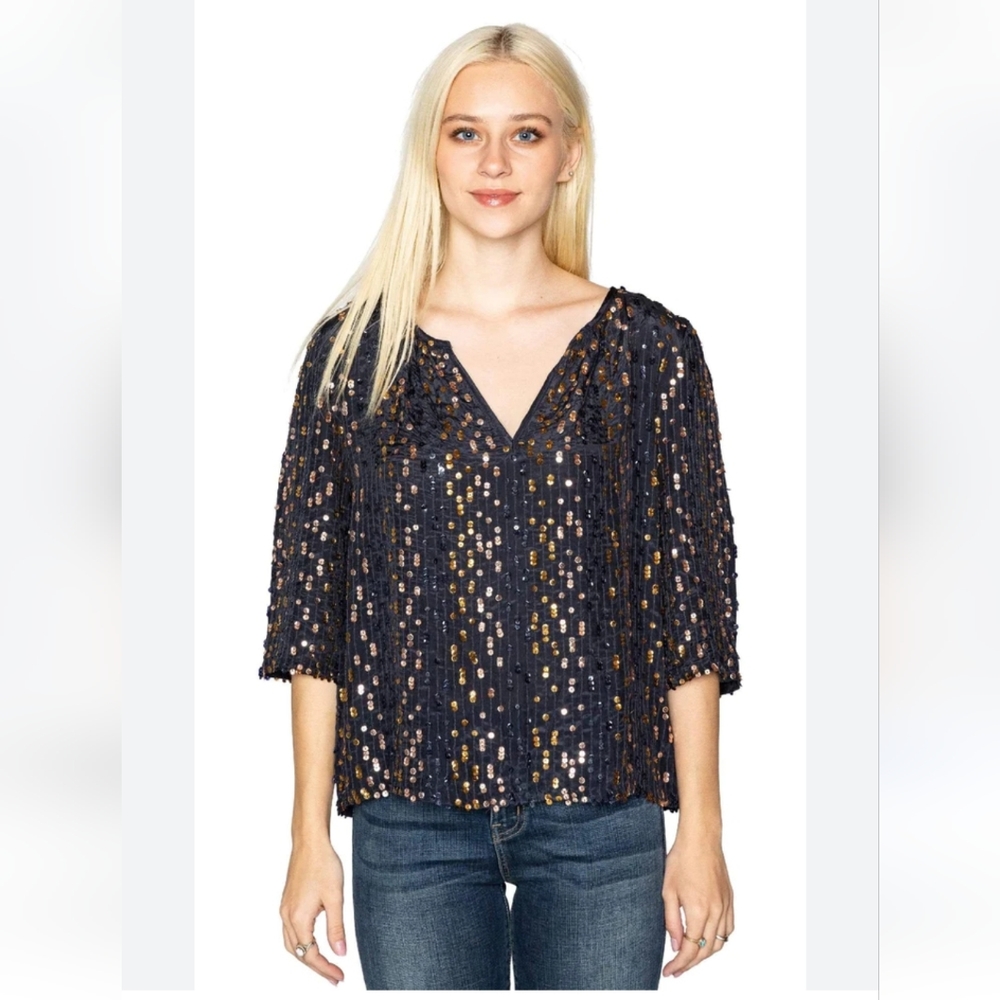 Velvet by Graham and Spencer Prima Sequin Top
